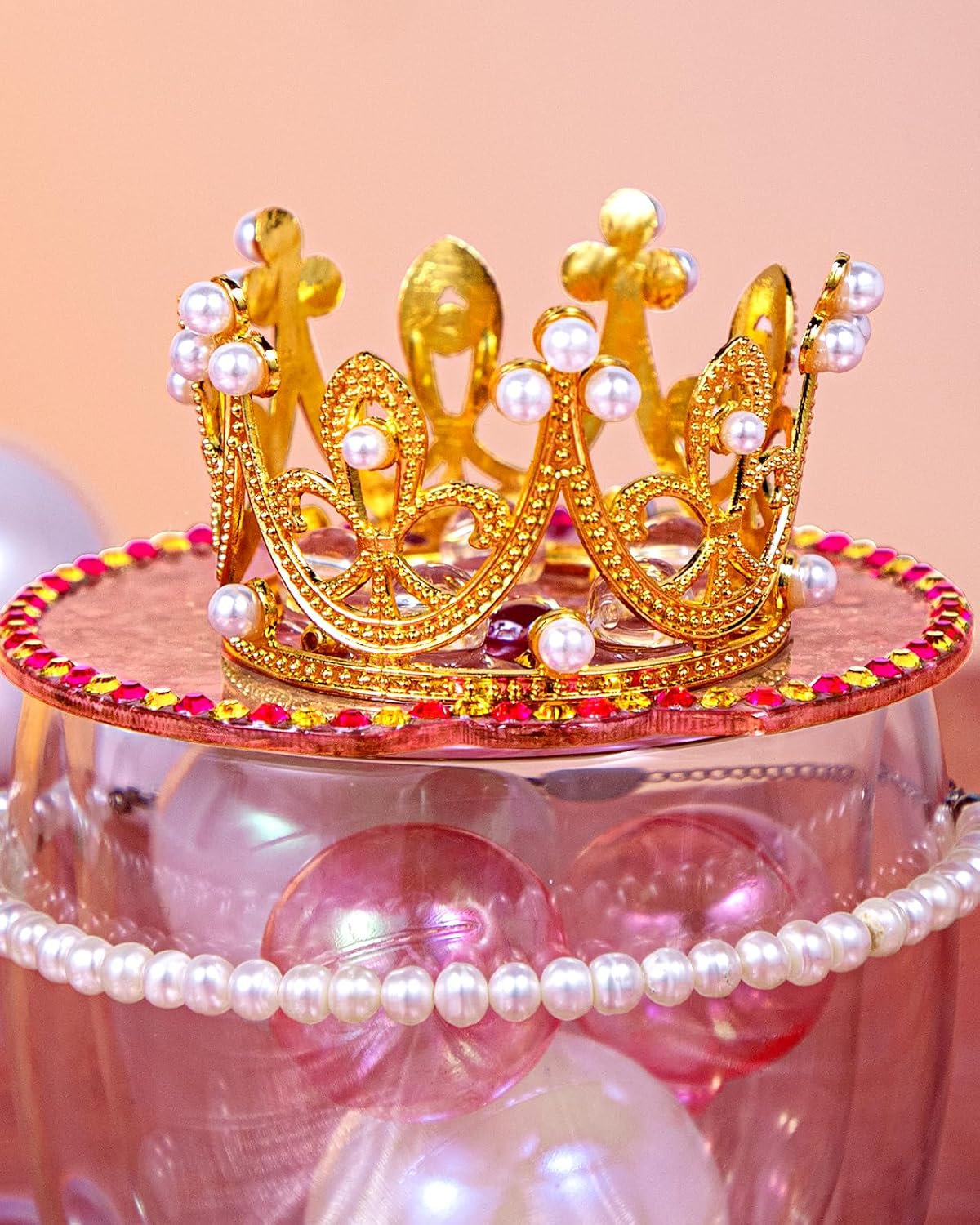 Lid Name Plate Topper for Stanley Cup 40 30 oz - Crown Cute Decoration Accessories for Tumbler, Water Bottle Glitter Decor for Women Girls image 3