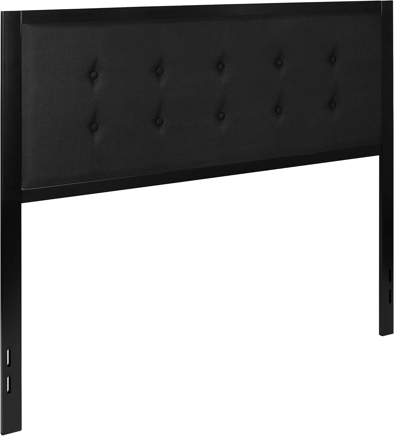 Flash Furniture Bristol Metal Tufted Upholstered Queen Size Headboard in Black Fabric