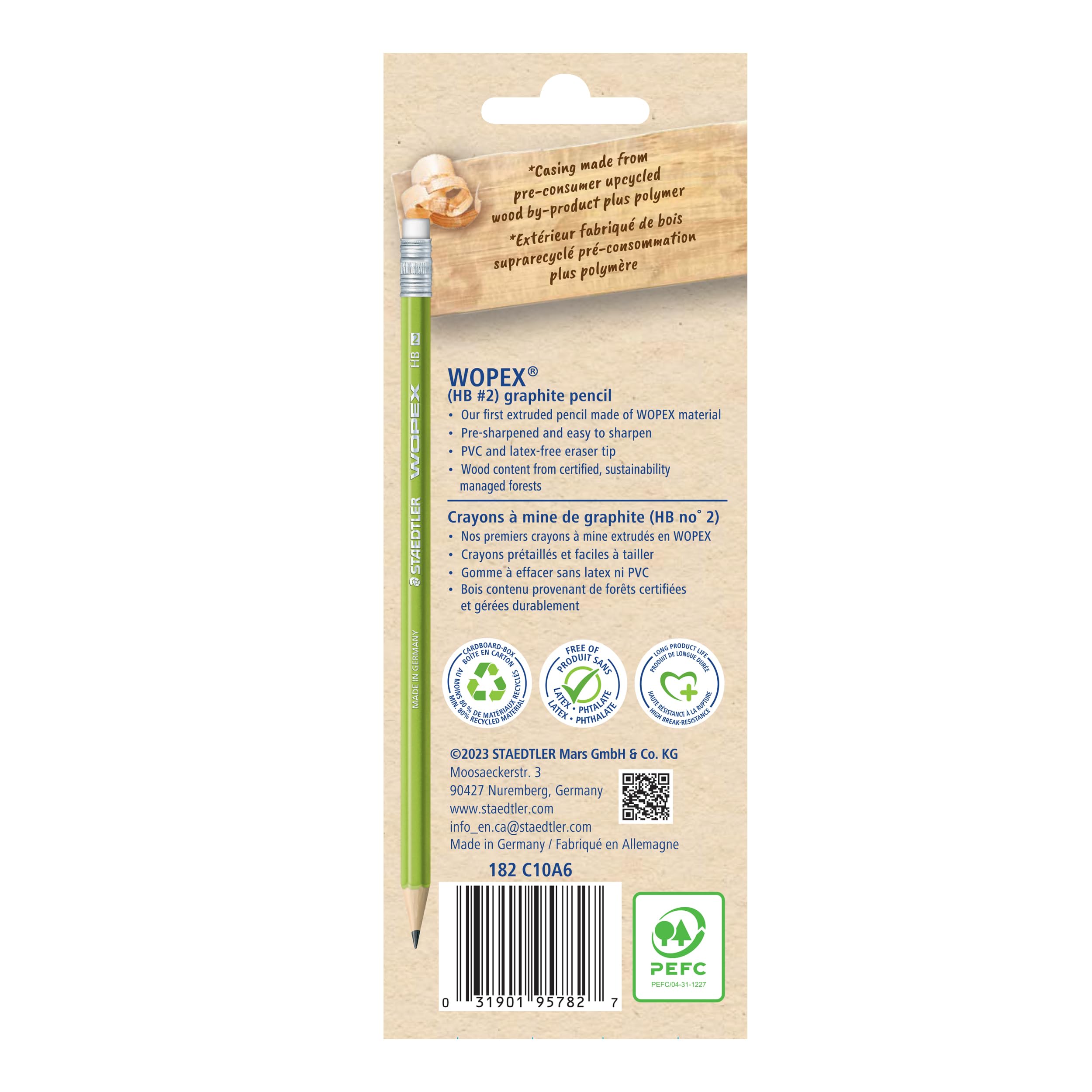 STAEDTLER Wopex Pencils, Pack of 10 Pencils, 182 CD10A6