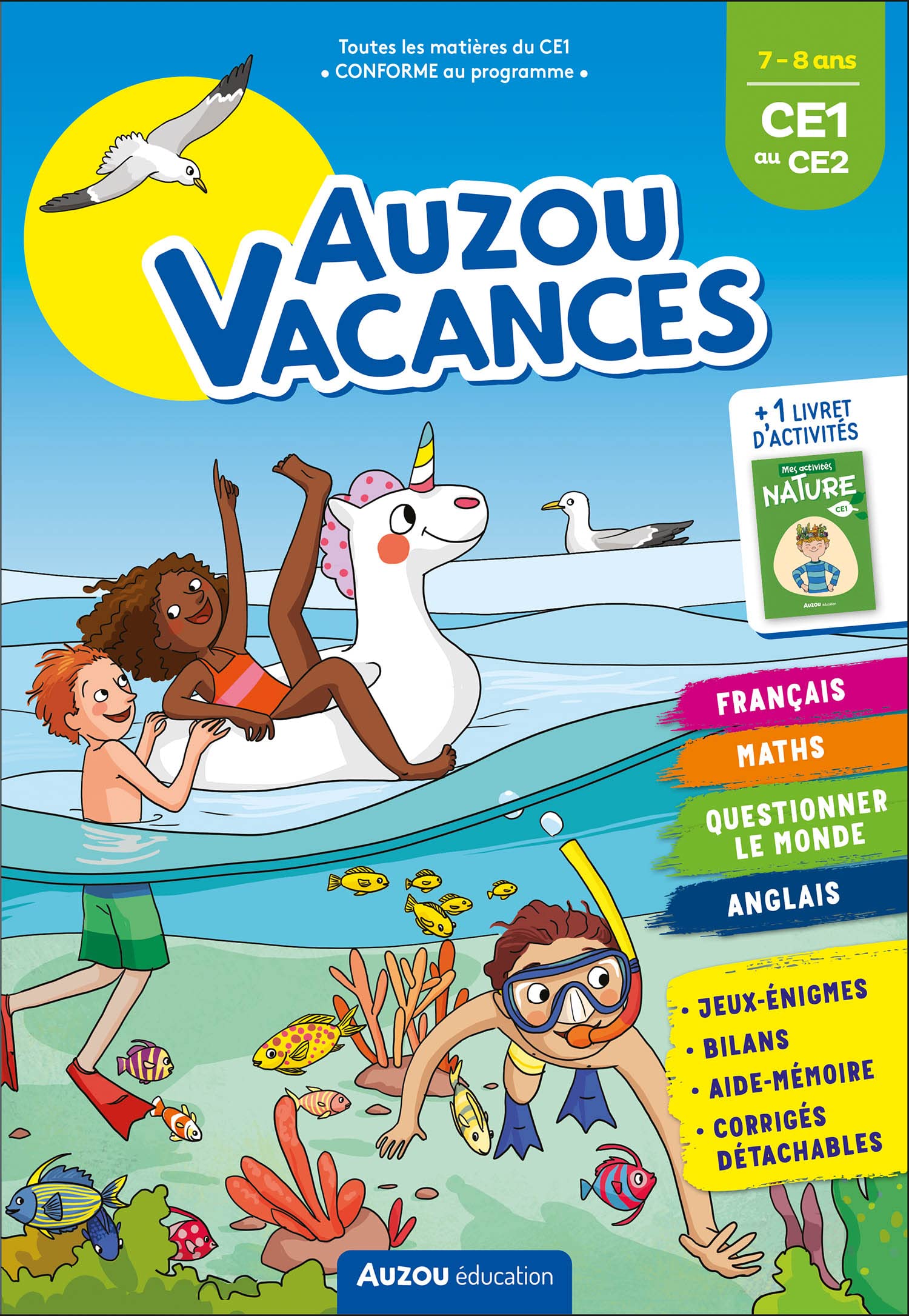Auzou vacances - Du CE1 au CE2 2022: Cahier de vacances 2022