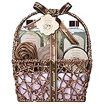 Spa Gift Baskets - Coconut Vanilla Bath Gift Set for Women, Luxury Relaxing Spa Kit with Bath Bombs, Body Lotion and Body Scrub, Birthday Gifts for Women, Christmas Spa Gifts for Mom