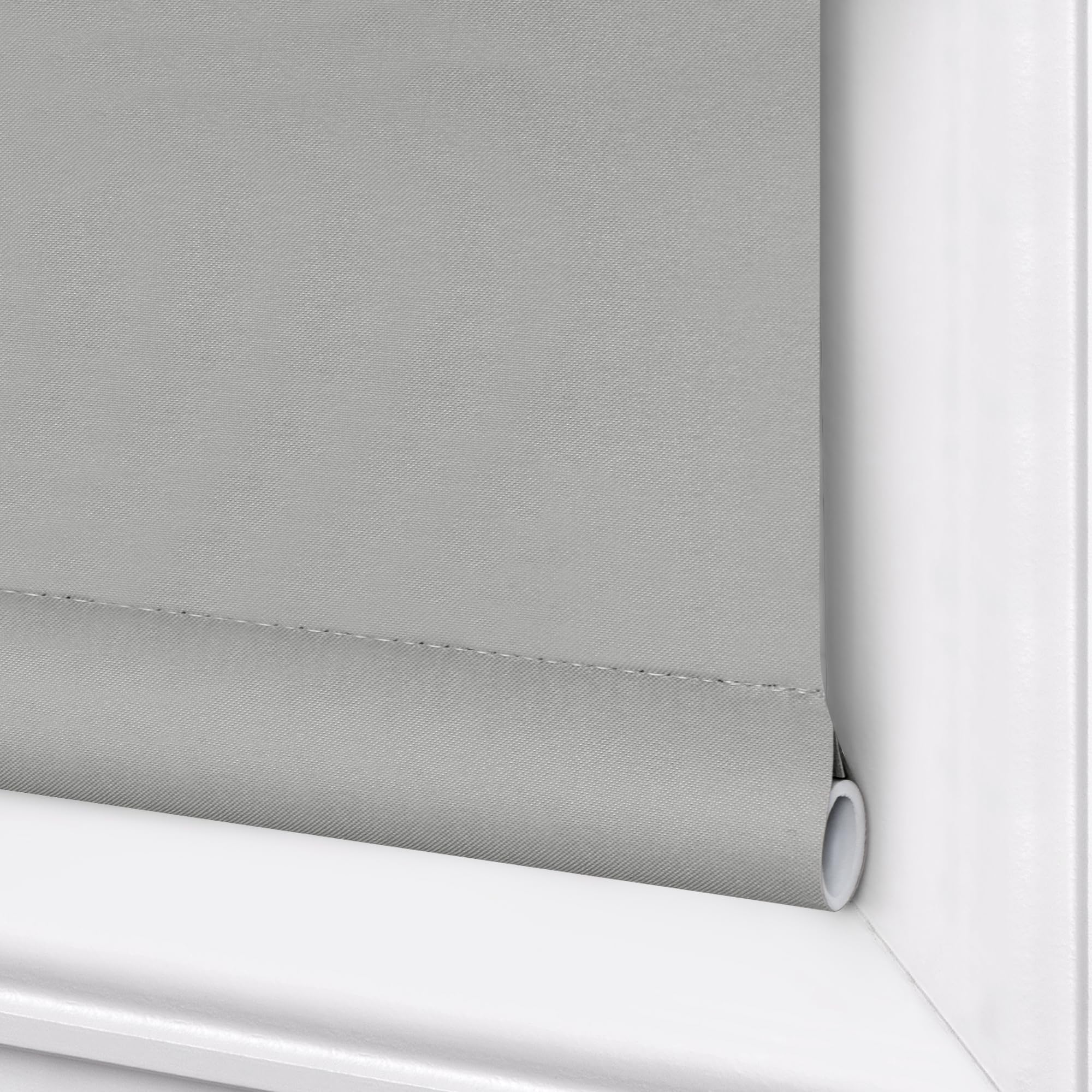 Victoria M. Klemmfix Estor Opaco Enrollable para Puertas y Ventanas, Fijación sin Taladrar, 65 x 150 cm, Gris
