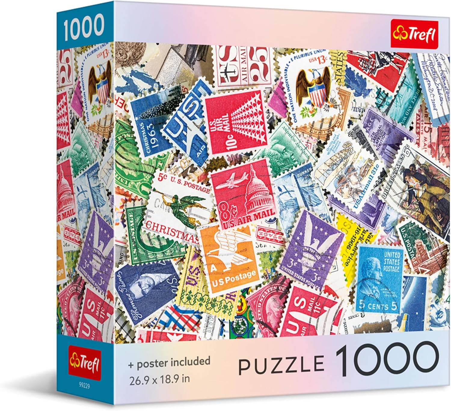 Trefl - Square Box - Icons of America - 1000 Piece Jigsaw Puzzle 27"x19" Print, DIY Puzzle, Creative Fun, Classic Jigsaw for Adults and Children from 14 Years Old