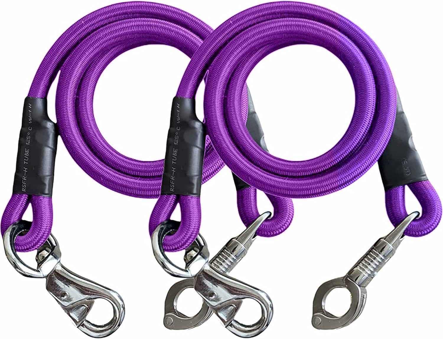 Majestic Ally Pack of 2, Bungee Trailer Tie for Horse Haulage with Panic Snap and Bull Snap