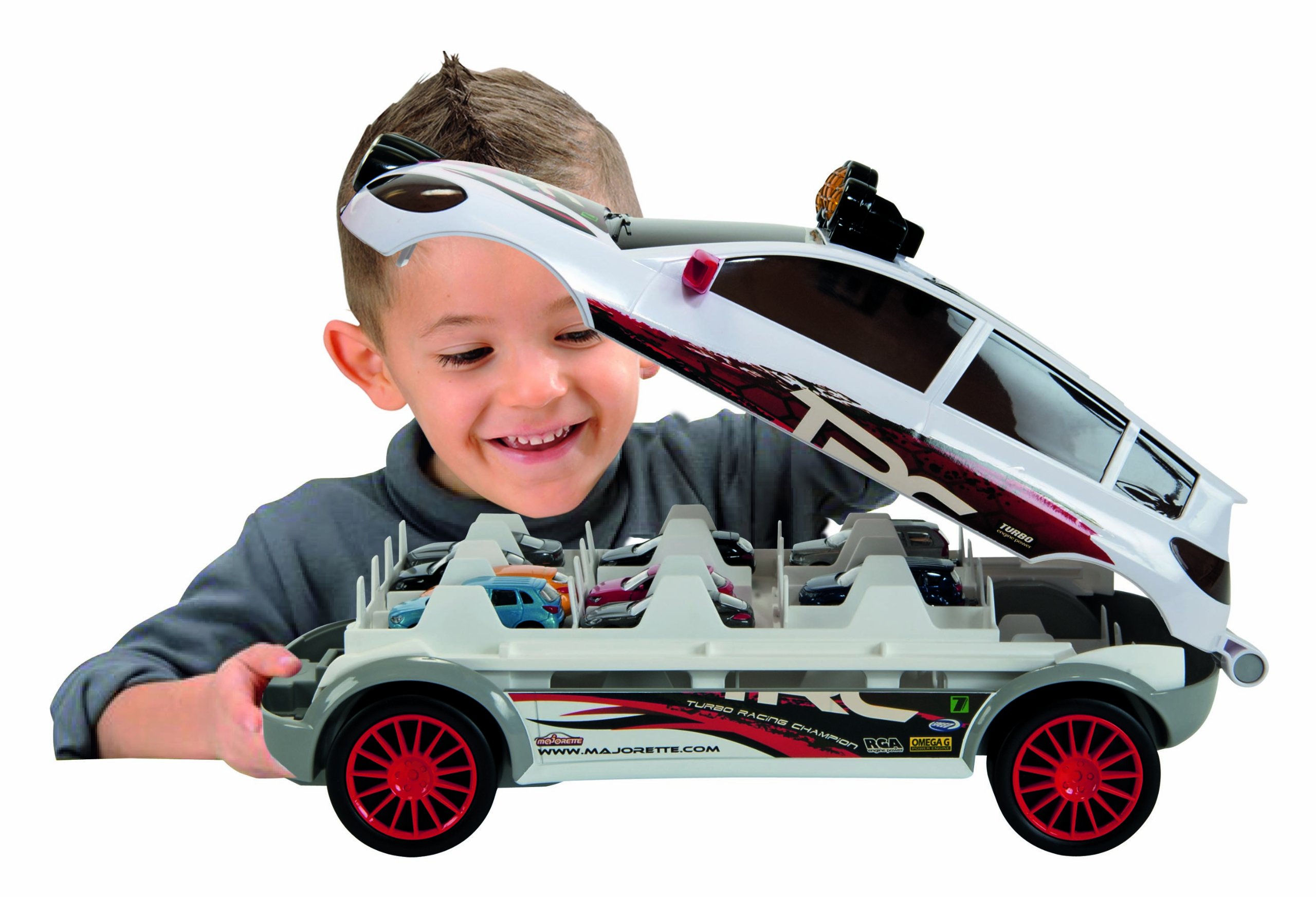 Simba 212088200 - Mojorette Racing Big Car Luci Suoni Porta-Modellini