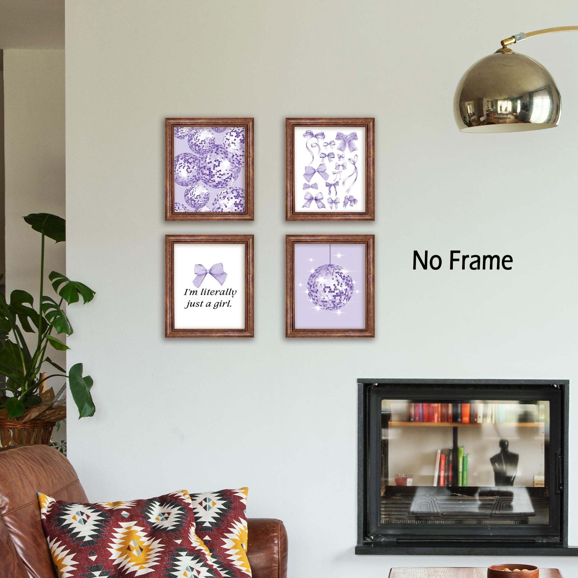 Set Di 4 Poster Estetici Blu Senza Cornice 20x25 Cm - Stampe Da Parete Ispiratrici Con Palla Da Discoteca E Citazioni - Decorazione Preppy Per Camera Da Letto O Dormitorio - 5