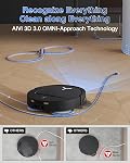 ECOVACS DEEBOT T50 PRO Omni Robot Vacuum and Mop, 3.19” Ultra-Slim, 15,000Pa Suction, ZeroTangle 2.0, TruEdge 2.0, AIVI 3D Obstacle Avoidance, Auto Mop Wash & Dry, Self-Emptying, Ideal for Pet Hair