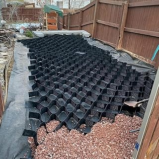 Ground Grid Stabilizer, Pea Gravel Grid for Patios, Sheds, Slopes, Pathways and Parking, Load 1800 Lbs Per Sq Ft Ground Geo Grid (Size : 1x8m(3.3x26ft))