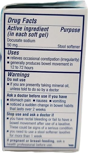 Miniatura 2 de Colace Clear Docusate - Suavizante de heces de sodio de 50 mg, 28 unidades por caja (paquete de 4)