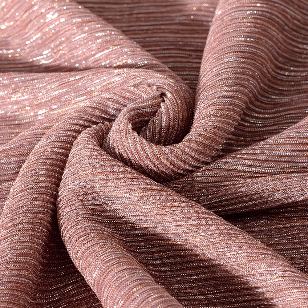 Tessuto elasticizzato in tulle rosa e oro, largo 145 cm, con paillettes lucide, 4,5 m, morbido tessuto di tulle scintillante, al metro per decorazioni per feste, spose, matrimoni, confezioni