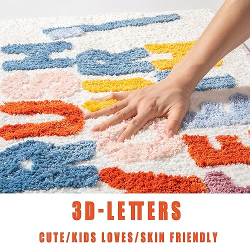 Miniatura 2 de Alfombras divertidas para baño, alfombras de baño bonitas, antideslizantes, modernas, de microfibra, absorbentes, dientes bursh