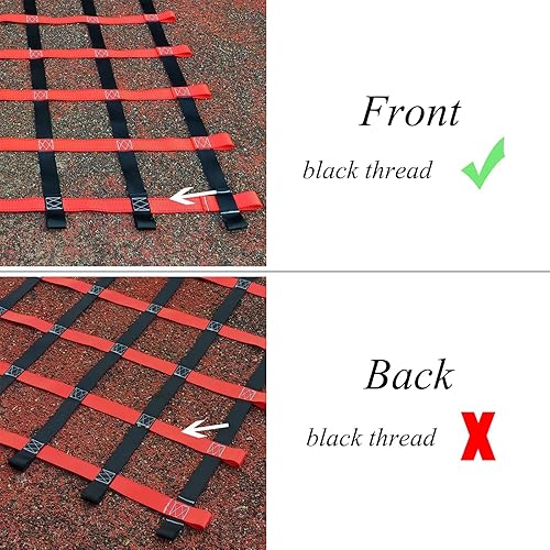 Miniatura 4 de DREAMOSA Red de carga de escalada, columpio para patio de juegos al aire libre, carrera de obstáculos Ninja para niños, accesorios para adultos, red