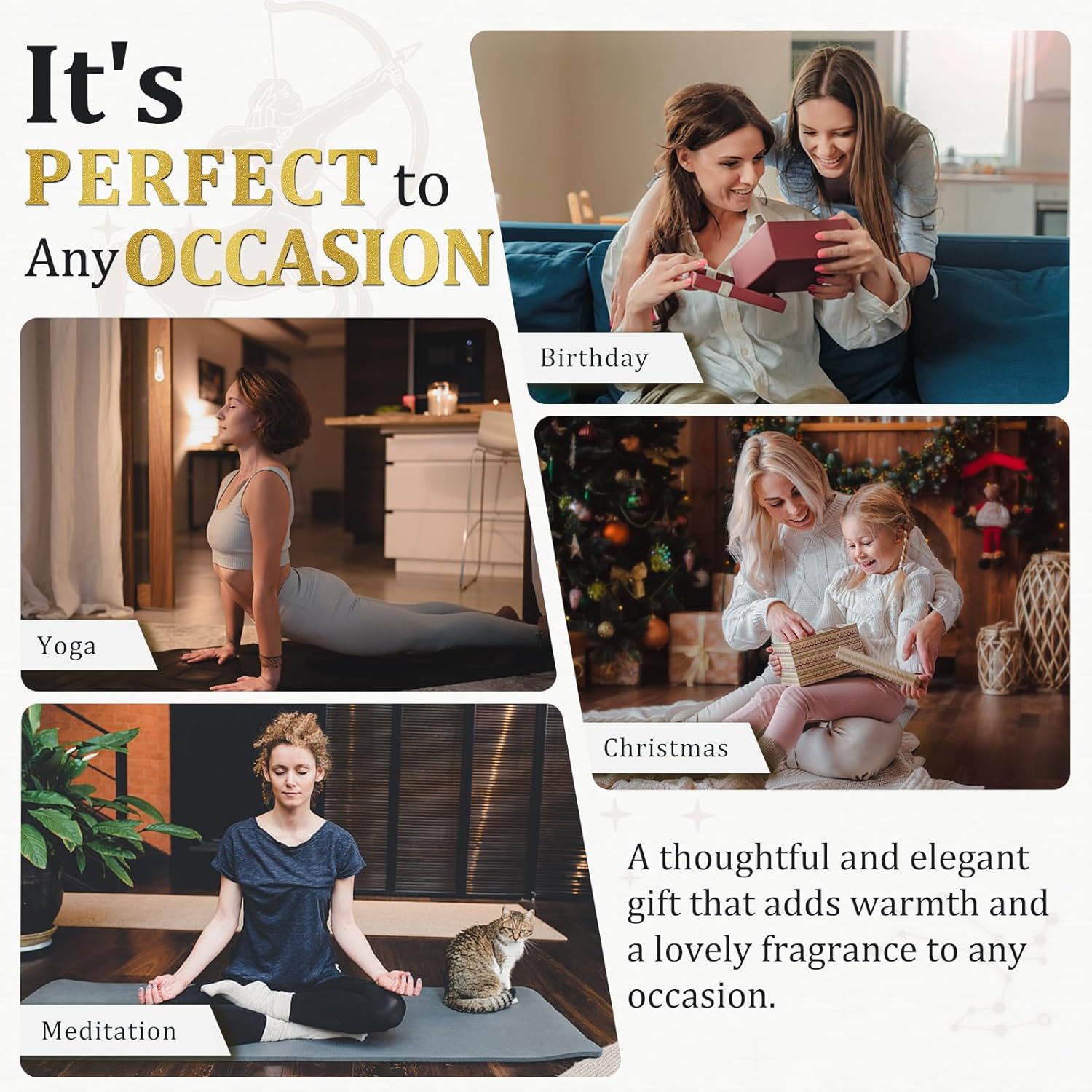 Sagittarius Gifts for Women,Zodiac Scented Candles with Crystals and Healing Stones,Sagittarius Gifts for Birthday,Graduation,Retirement,Meditation Yoga.Best Gift for Her,Mom,Sister,Teacher,Friends - Image 6