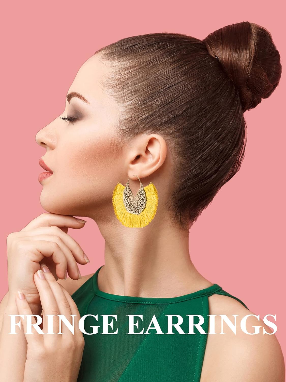 12 Pairs Statement Tassel Earrings Hoop Tassel Earrings Bohemian Geometric Handmade Earrings for Women - Image 4