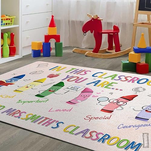 Miniatura 4 de Decoración de aula, alfombra de aula, decoración de sala de juegos, en esta alfombra de aula de 2 x 3, 3 x 5, 4 x 6, 5 x 8, alfombra de juego