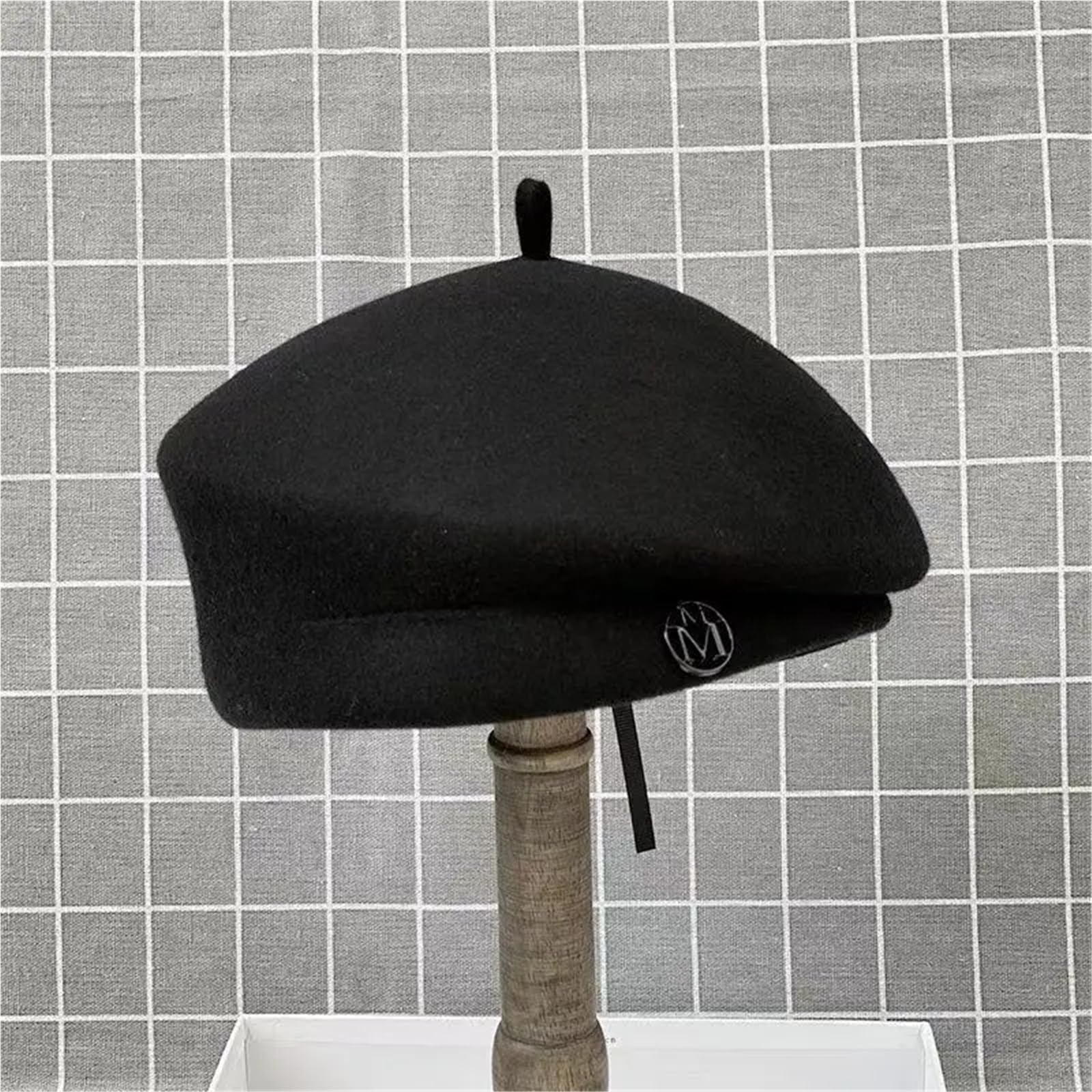 Cappello classico da donna in feltro di lana fantasia cappello più caldo cappello invernale berretto bianco nero donna Fedora cappello Fascinator cappello formale