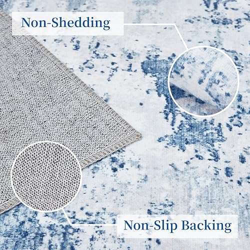 Vista 11 de FairOnly Alfombra de pasillo larga lavable de 2 x 8 pulgadas, alfombra moderna abstracta gris, suave, antideslizante, color gris, para entrada