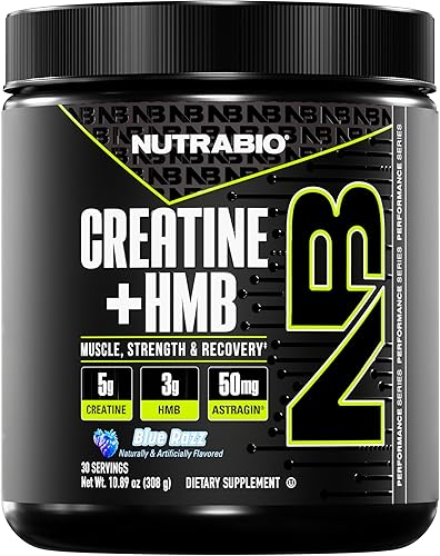 Miniatura 9 de NutraBio Creatina + HMB - Monohidrato de creatina con polvo de HMB para el crecimiento muscular, mayor fuerza - 30 porciones (sin sabor)