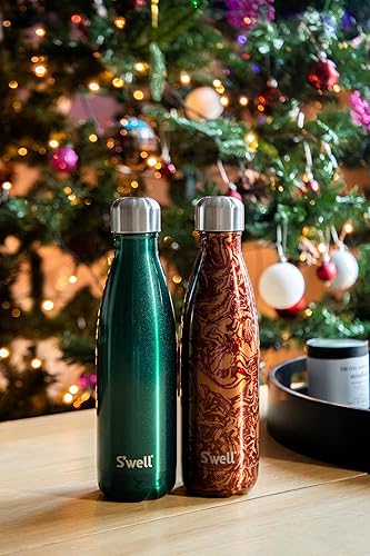 Miniatura 2 de S'well Botella de agua original, zafiro verde, 16.9 fl oz. Botella de bebidas aislada al vacío mantiene las bebidas frías y calientes, botella de