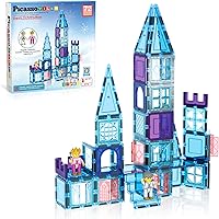 Vista 12 de PicassoTiles® PT82 Juego de Creatividad de Ladrillos Magnéticos Transparentes de Construcción 3D - ¡Creatividad Más Allá de la Imaginación!