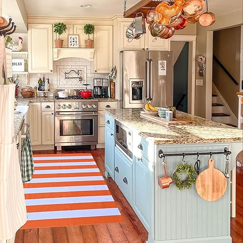 Vista 51 de Alfombra de exterior blanca y negra de 3 x 5 pies, alfombra de algodón tejida a mano, lavable a máquina, para interiores y exteriores, alfombra