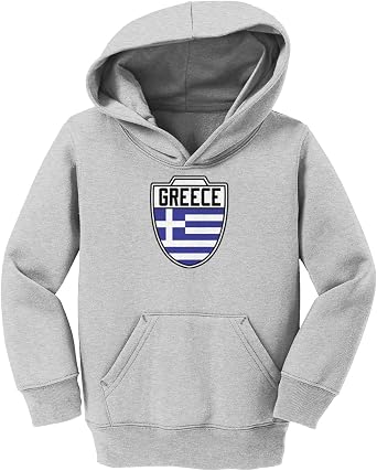 Greece - Country Soccer Crest Toddler/Youth Fleece Hoodie