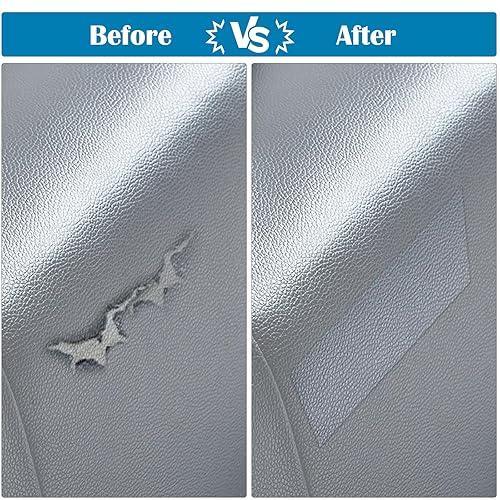 Miniatura 5 de SUPERNIGHT Parche de reparación de cuero, grifo de reparación de cuero de 3 x 60 pulgadas, parche de reparación de cuero autoadhesivo, kit de