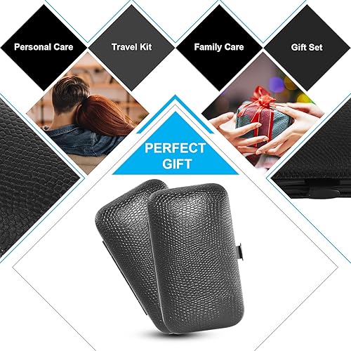 Miniatura 7 de ONEHERE - Juego de 8 piezas de cortaúñas, juego de manicura premium, kit de regalo de aseo profesional, kit de pedicura, facial, mano, pie,