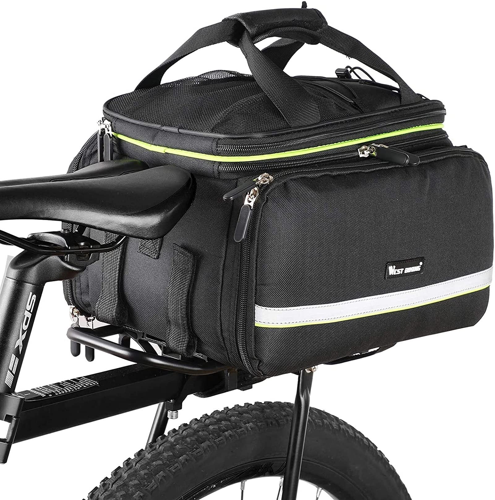 Borse per Biciclette. Borsa da Sella for Bicicletta, Borsa Mountain Bike, Grande capacità, Equitazione, Viaggio