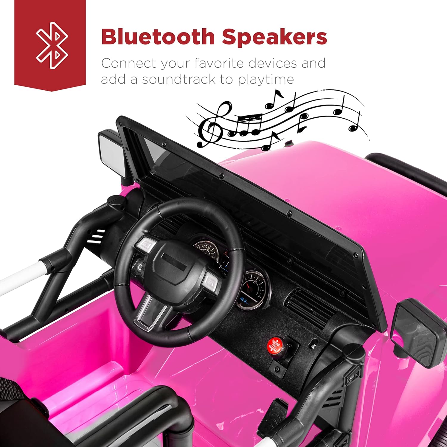 Best Choice Products Kids 12V Ride On Truck, Battery Powered Toy Car w/ Spring Suspension, Remote Control, 3 Speeds, LED Lights, Bluetooth - Pink : Toys & Games