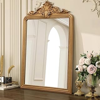 Besdomus Gold Arched Vintage Mirror: 30