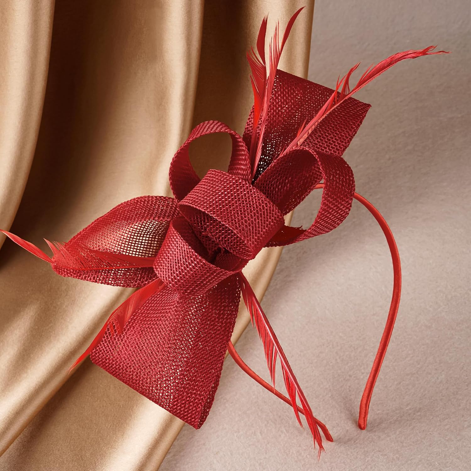 Victoria Tea Party Hat - 2025 Bow Derby Attire Hats with Hairpin,1920s 50s Feather Fascinators for Women - Image 3