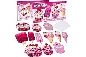 Strawberry & Cherry Scratch & Sniff Valentines Day Cards - 28 Pack