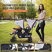 Vista 3 de VEVOR Double Stroller