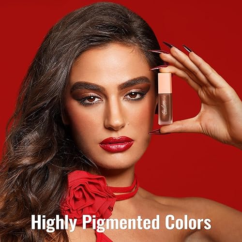 Miniatura 5 de Oulac Sombra de ojos líquida con purpurina azul, delineador de ojos líquido no pegajoso, cobertura de un solo golpe, con fórmula resistente a las