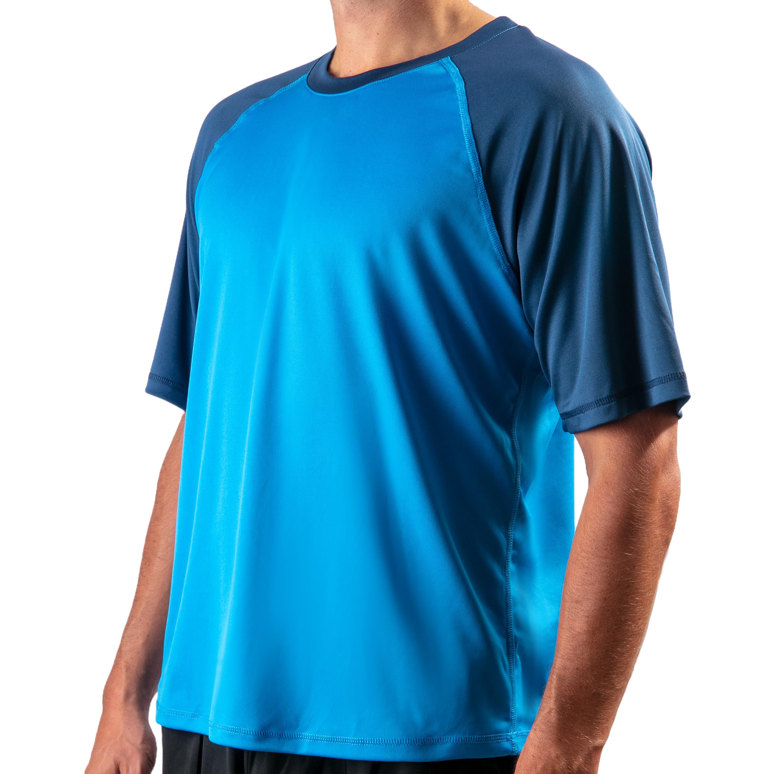 Kanu Surf Men's Contrast Rashguard UPF 50+ Swim Shirt