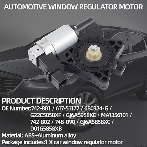 Miniatura 3 de Dasbecan Motor de elevación de ventana delantera y trasera derecha compatible con Mazda 3 2004-2009 Mazda 6 2003-2008 Mazda CX7 2007-2012 Mazda CX9