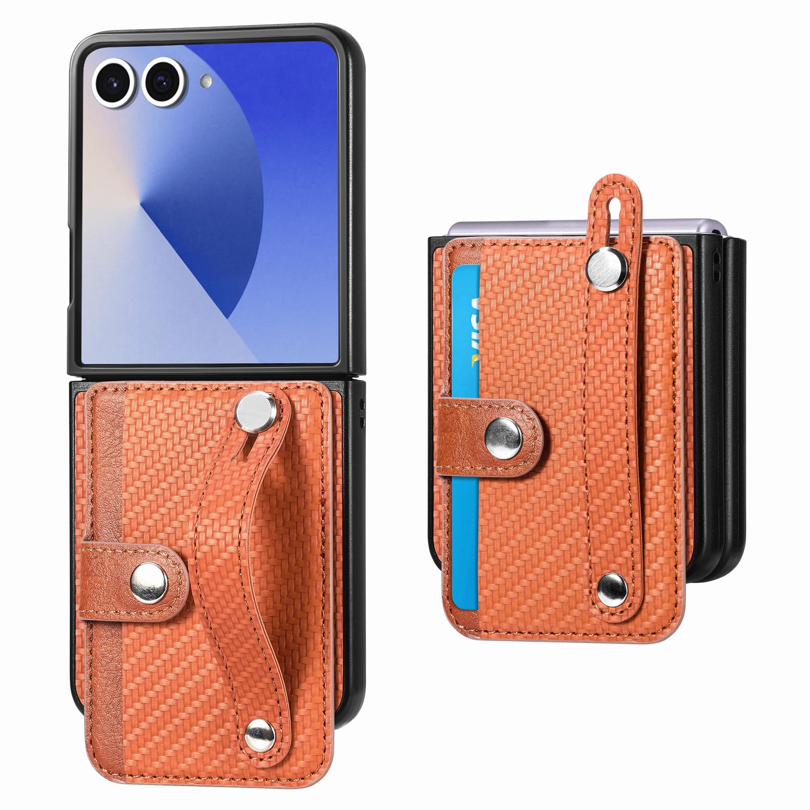 Amazon.co.jp: For Samsung Galaxy Z Flip8 ケース PUレザー + 強化PC