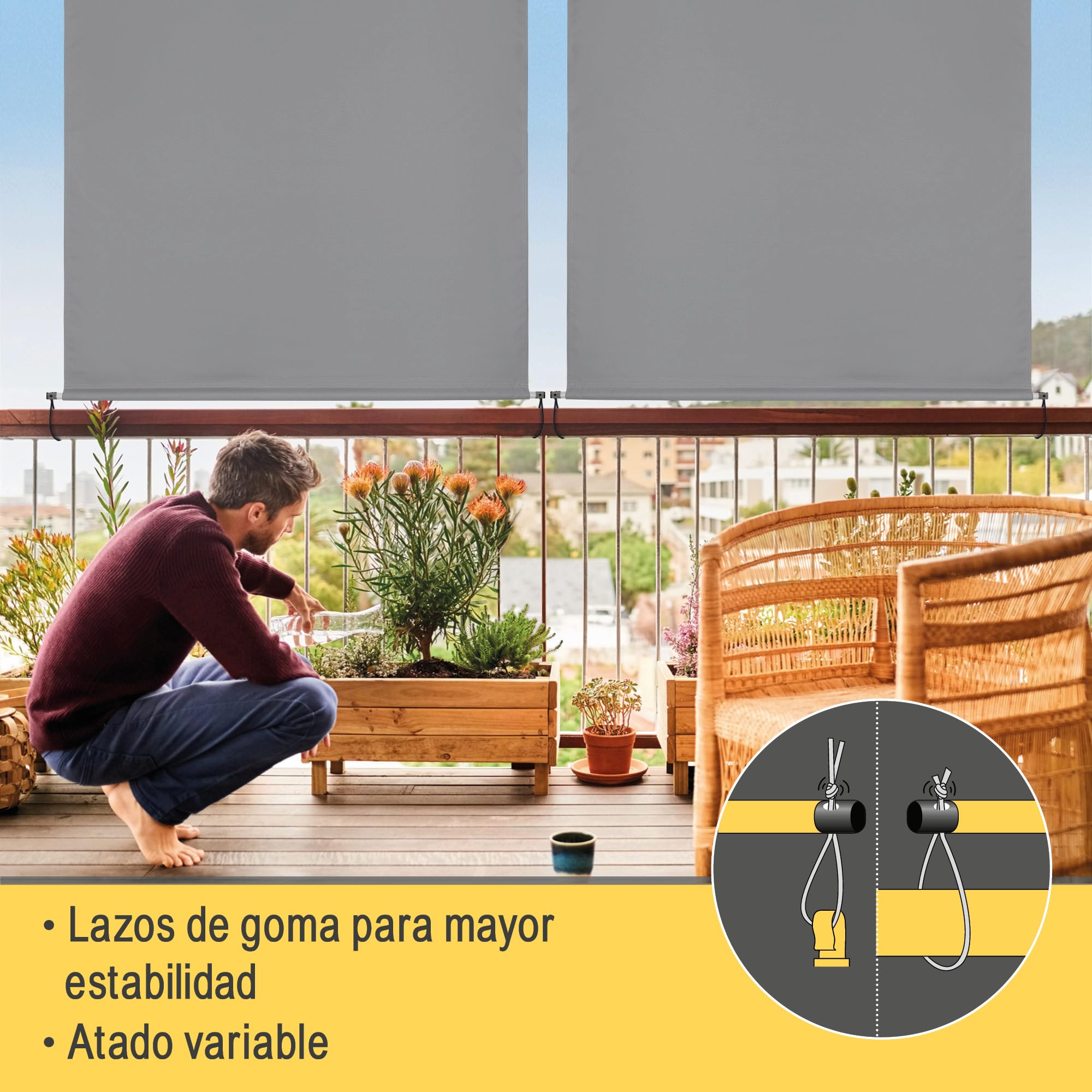 Sol Royal MS5 Tuinzijluifel 180x250 cm Rolgordijn voor buiten - Duurzame Privacybescherming