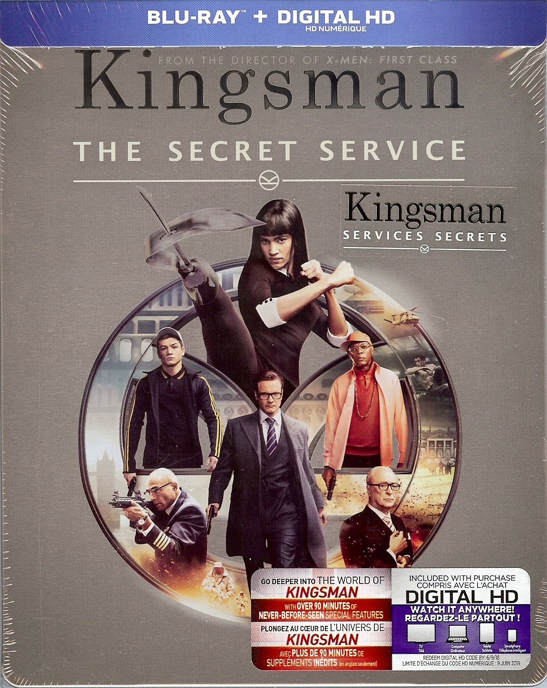 Kingsman: The Secret Service Limited Edition SteelBook Blu-ray [Blu-ray + Digital HD] (Region A Canada Import)