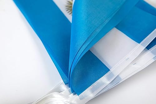 Miniatura 4 de Bandera argentina, bandera argentina, 100 pies/76 unidades, banderín nacional del mundo del país, suministros de decoración de fiesta, banderas