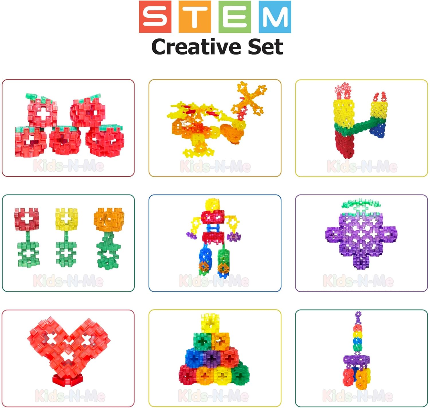 Waffle Block Building Set for Kids – STEM Construction Toys, Creative Learning Blocks for Toddlers & Children, Educational Construction Blocks with Storage Box, Ages 3+, 150pcs