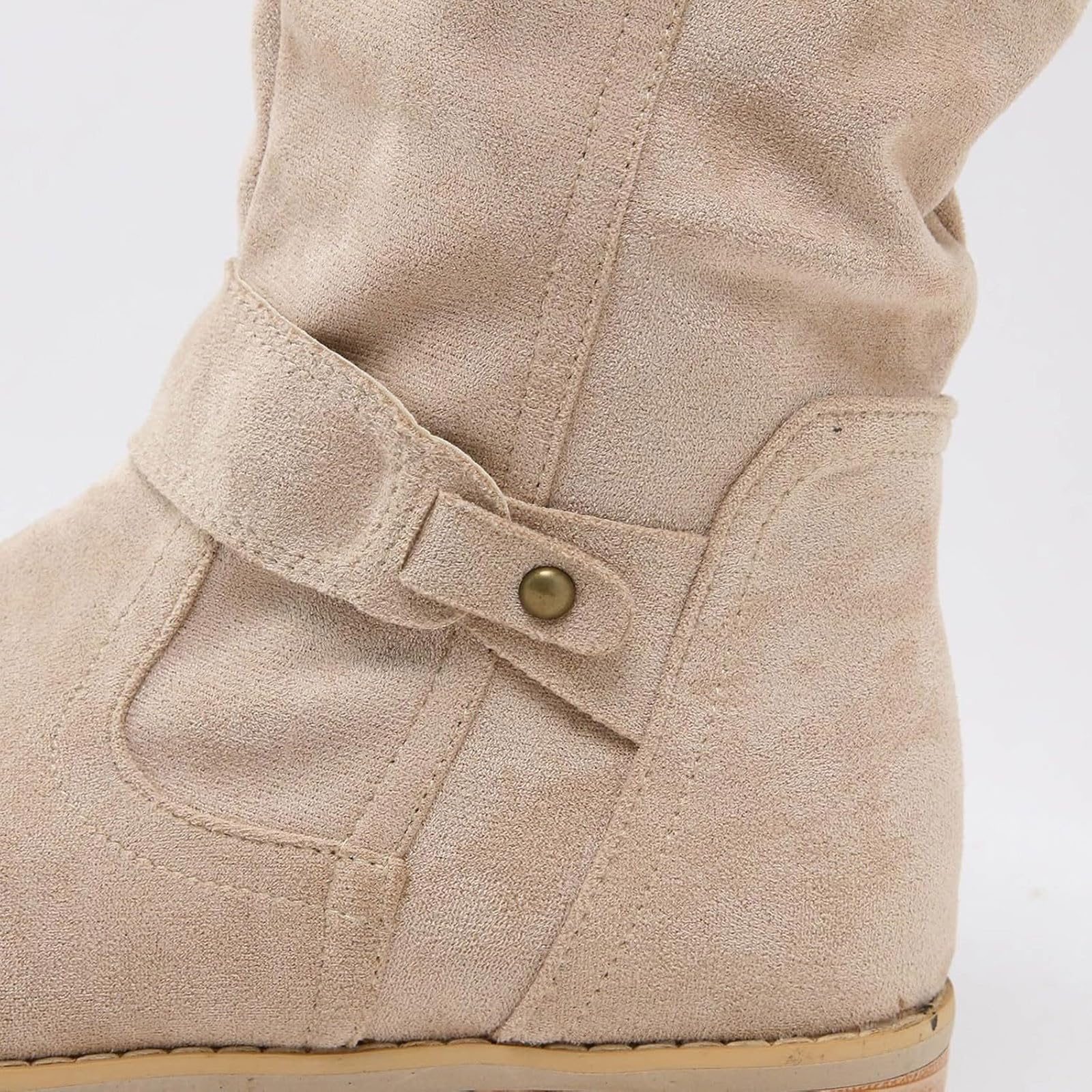 HOOUDO Stivali Donna, Stivali Texani Donna Cowboy Western Scarpe da Punta Camperos Etnici Stivaletti Equitazione Invernali
