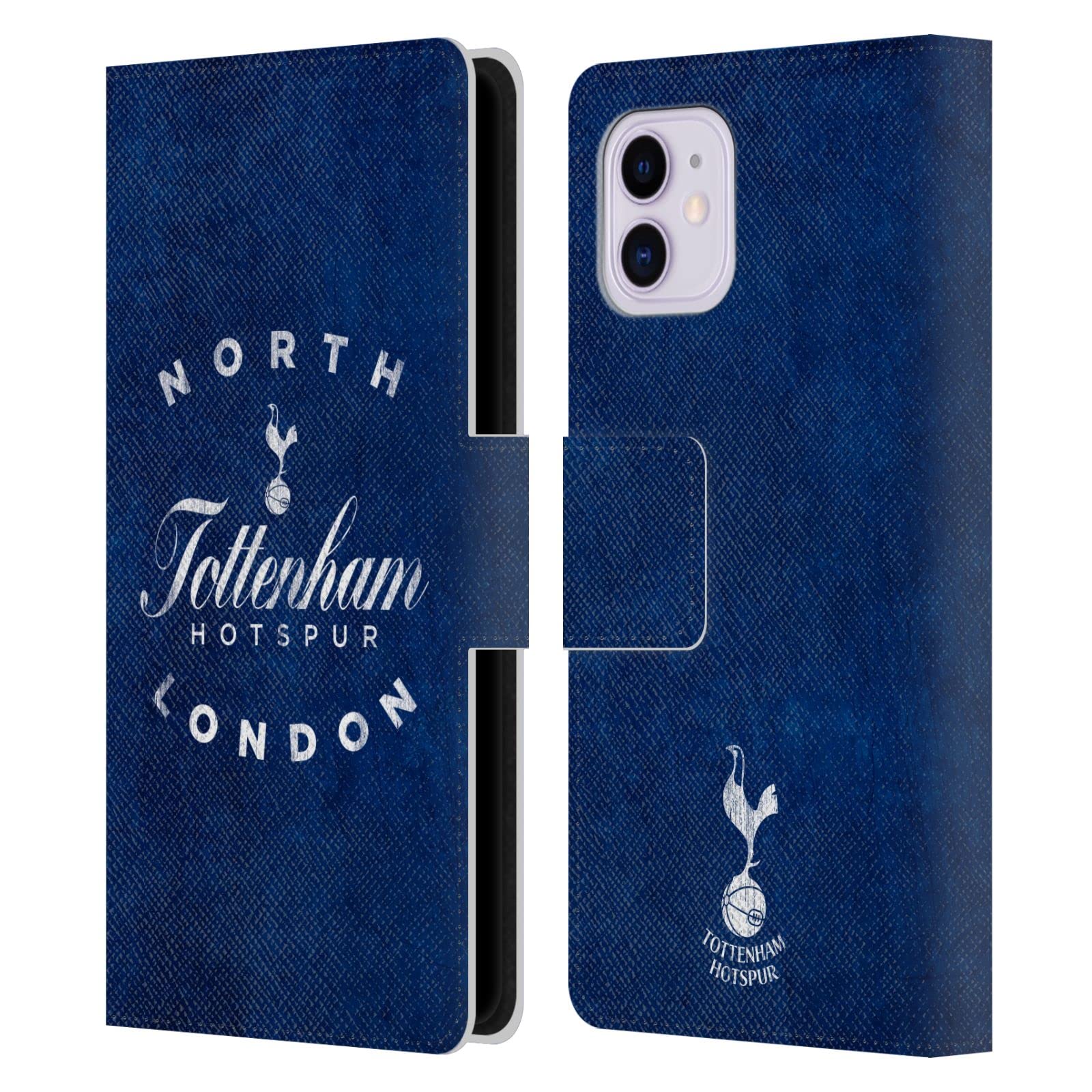 Head Case Designs Officially Licensed Tottenham Hotspur F.C. North London Badge Leather Wallet Case Compatible With Apple iPhone 11