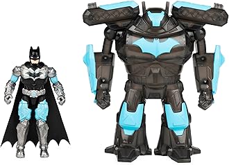 Batman 4-inch Batman Action Figure with Transforming Tech Armor, Kids Toys for Boys Ages 3 and Up