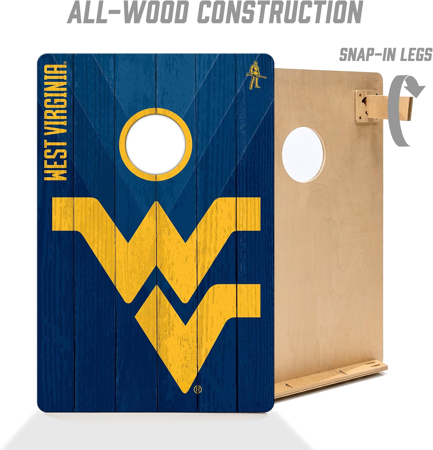 YouTheFan NCAA 2’ x 3’ Wood Cornhole Game with Logo Bags