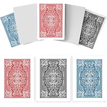 Blank Oracle Playing Cards with Back Design, Variety Pack 3 Decks / 60 Cards per Box / 180 Cards Total - Create Your Own Deck of Oracle Cards, Trading Cards and Card Games