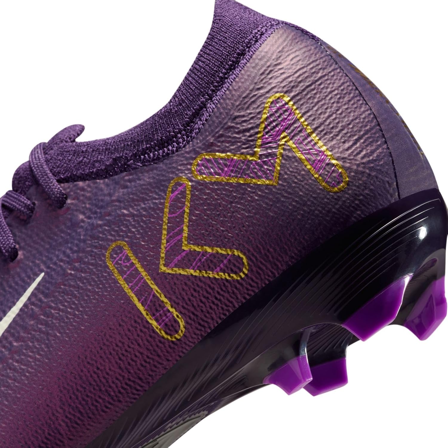 Nike Jr. Mercurial Vapor 16 Pro Kylian Mbappe Big Kids' FG Low-Top Soccer Cleats (HF5450-500, Grand Purple/Pale Ivory) Size 5.5