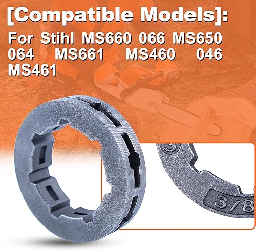 Miniatura 3 de Piñón de llanta 38 7T para Stihl MS660 066 MS650 064 MS661 MS460 046 MS461# 68210, rueda dentada