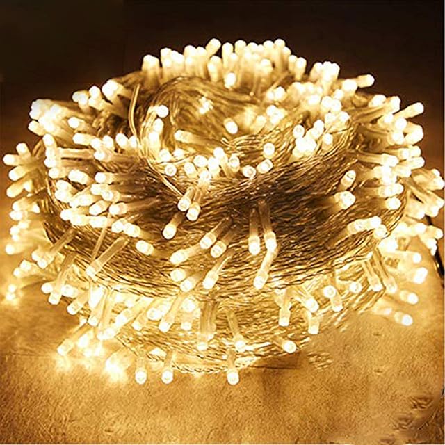 Plug in Fairy Lights, 30m 300 LED String Lights Mains Powered 8 Modes Christmas Tree Lights Waterproof Outdoor Indoor Decoration for Garden Bedroom Festival Party Holiday Wedding Xmas Gift(Warm White)